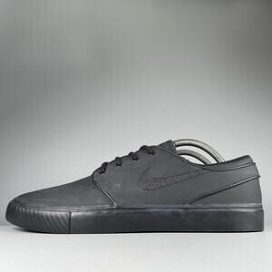 Nike SB Janoski Zoom OG+ ISO Men's Size 10.5 Triple Black Leather Skate Sneakers
